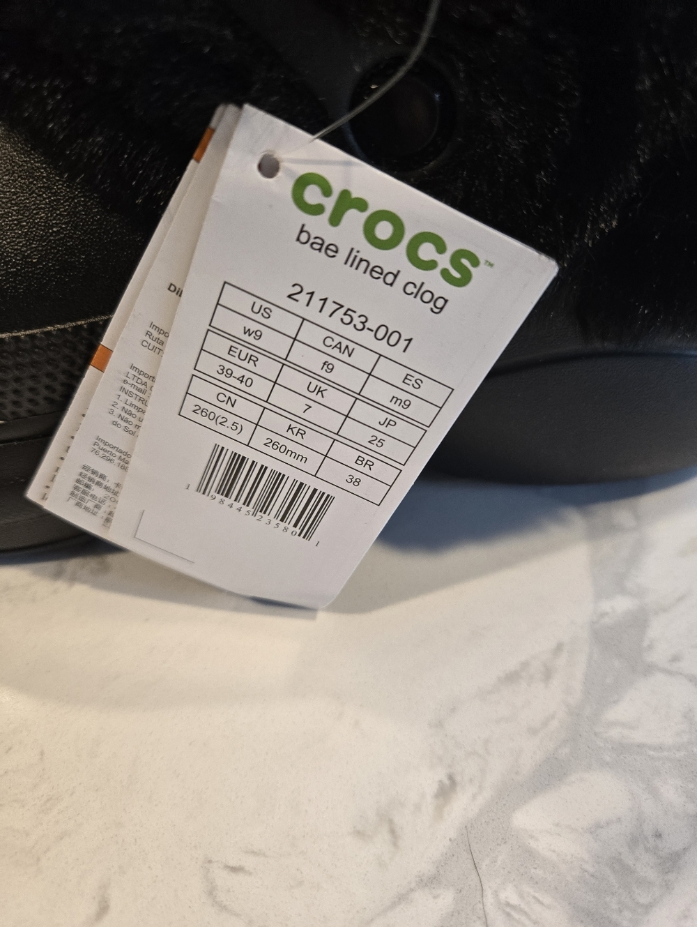 NWT. CROCS Bae Furry Lined Clog. Womens Size 9 - Picture 6 of 10